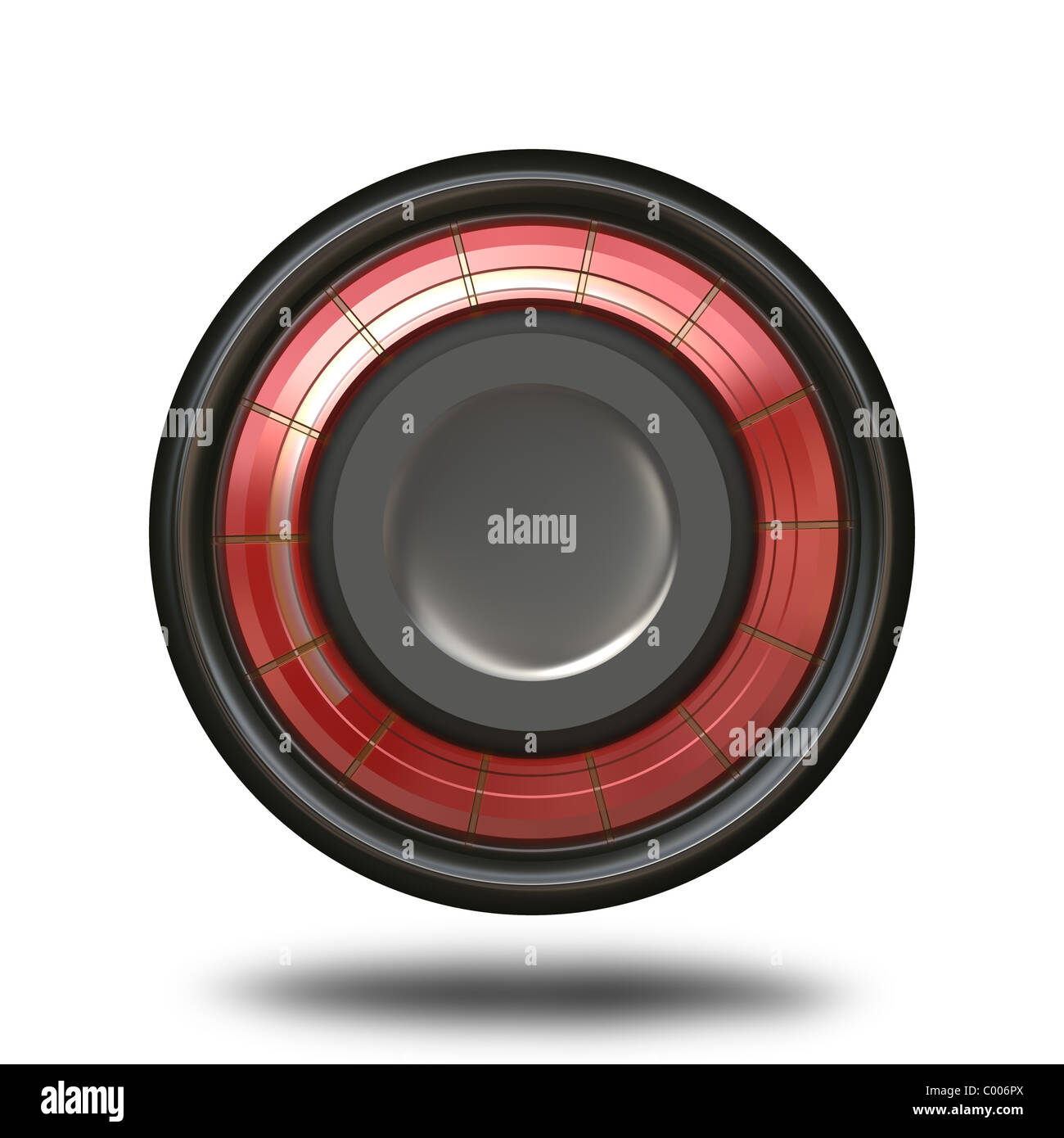 Ein moderner aussehende 3D-Button oder Symbol isoliert auf weiß. Ideal für den Einsatz in Web-Design oder in benutzerdefinierten Anwendung... Stockfoto