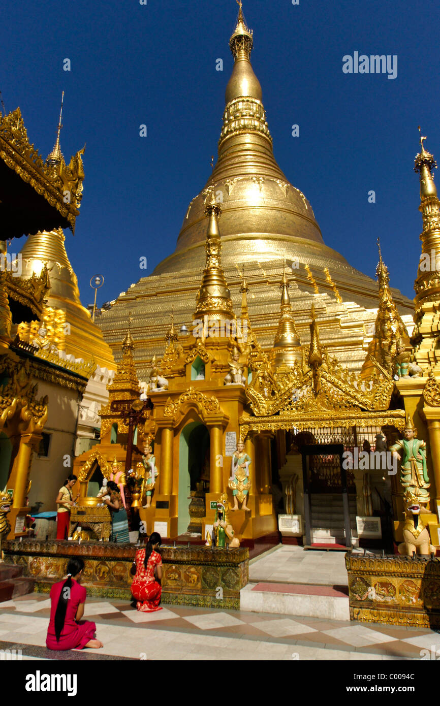 Shwedagon-Pagode in Yangon (Rangoon), Myanmar (Burma) Stockfoto