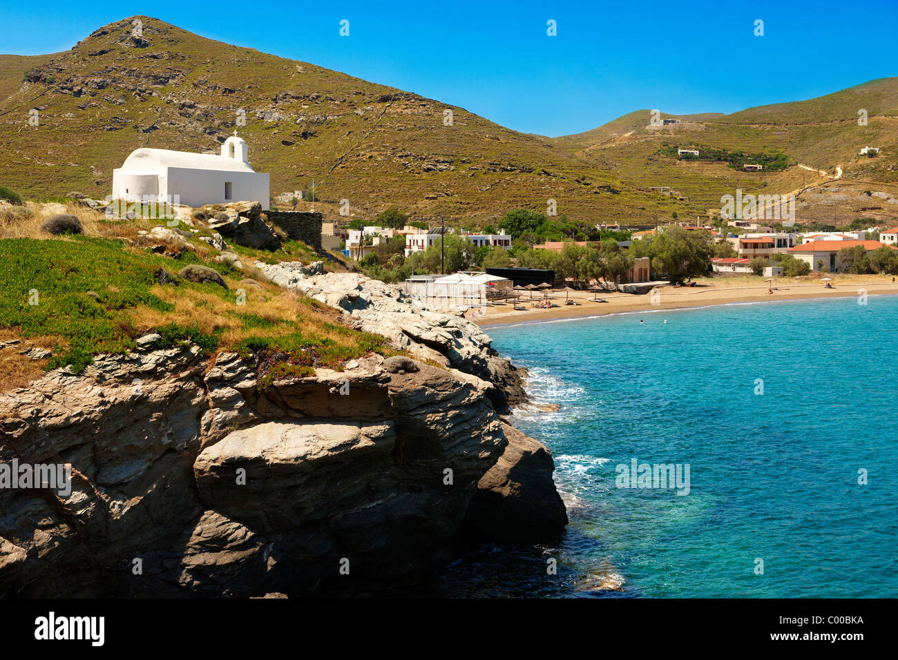Agios Nikolaos Bay, Korissia, Kea, griechischen Kykladen-Inseln Stockfoto