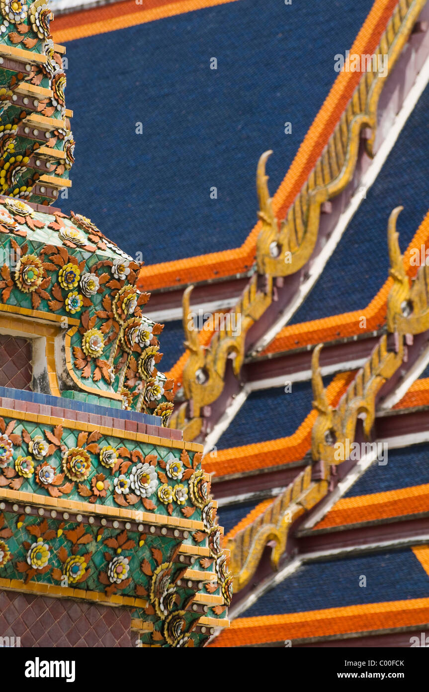 Architektonisches Detail des Tempels Wat Pho Stockfoto