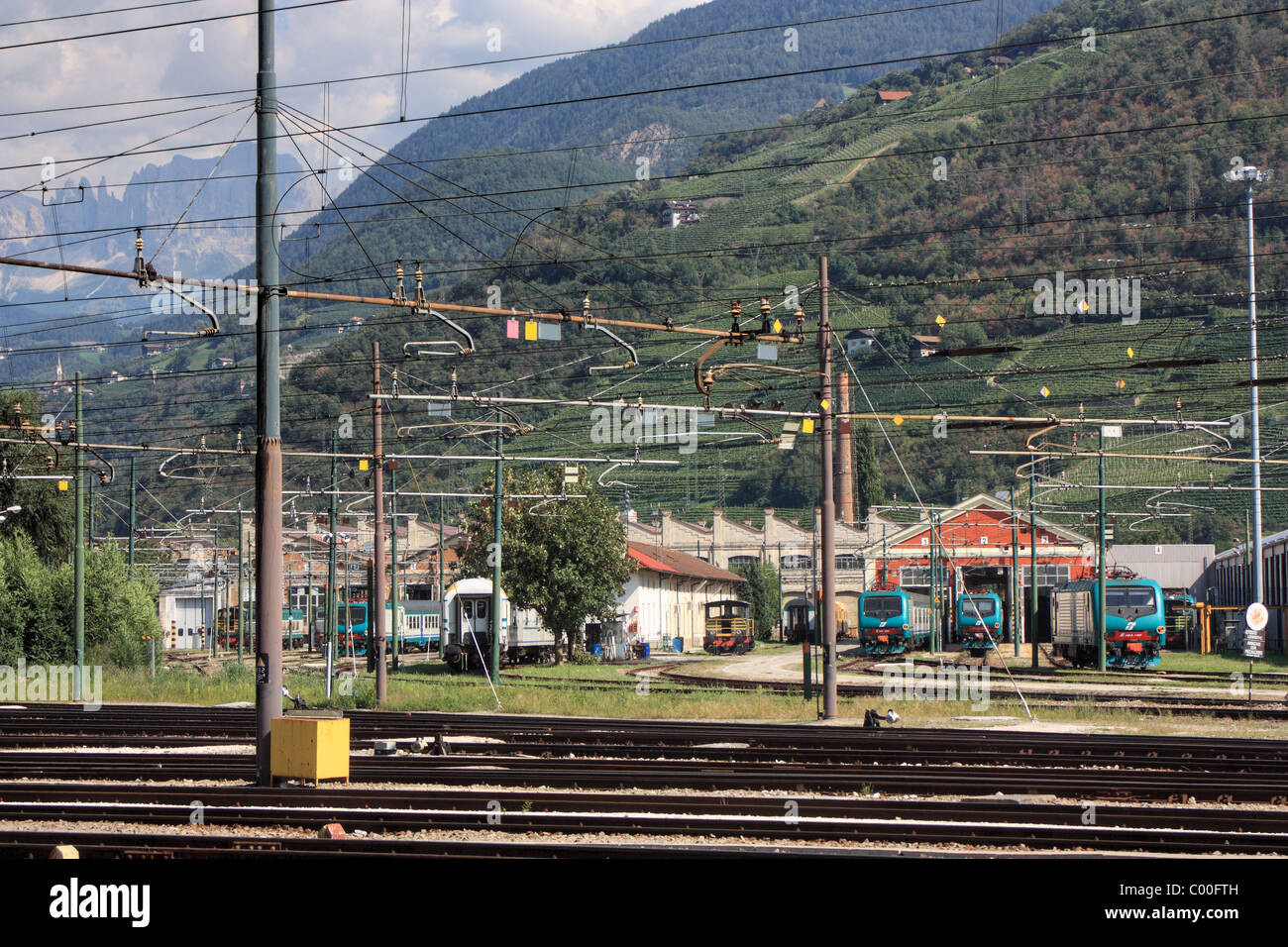 Bahnhof Bozen / Bolzano, Italien Stockfoto