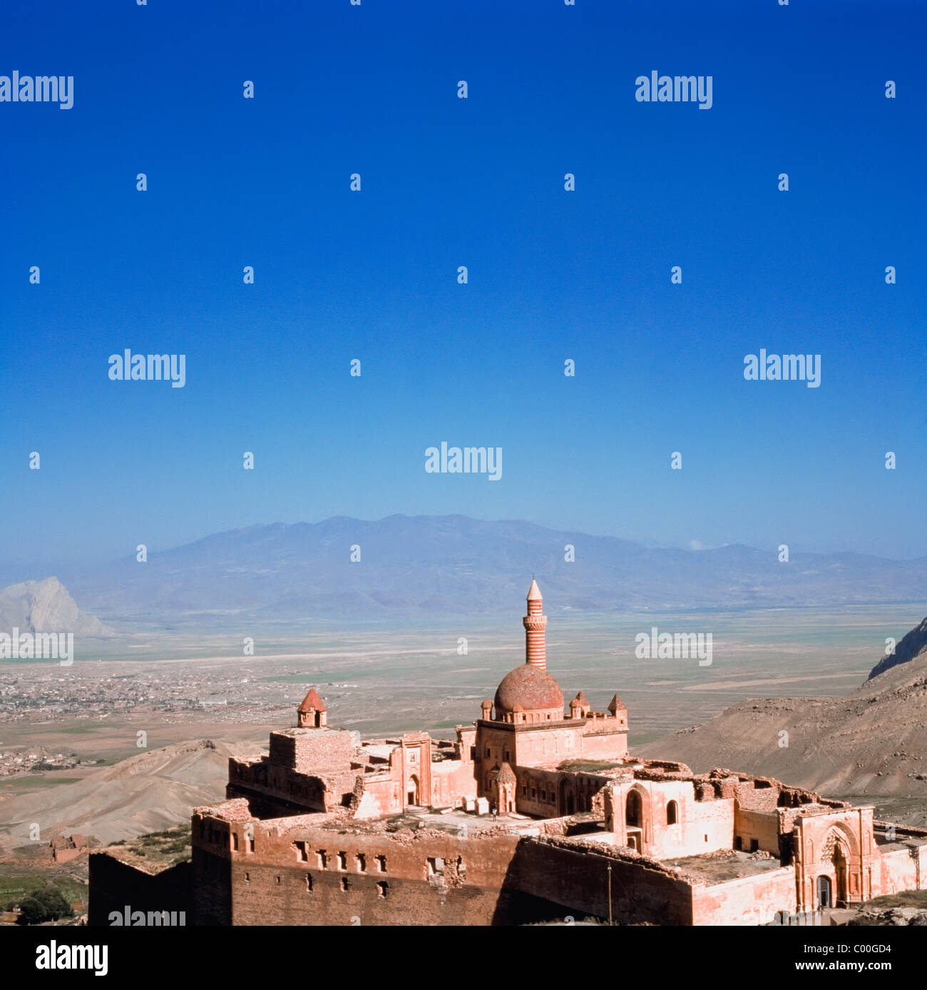 Ishak Pascha Palast mit Moschee Stockfoto