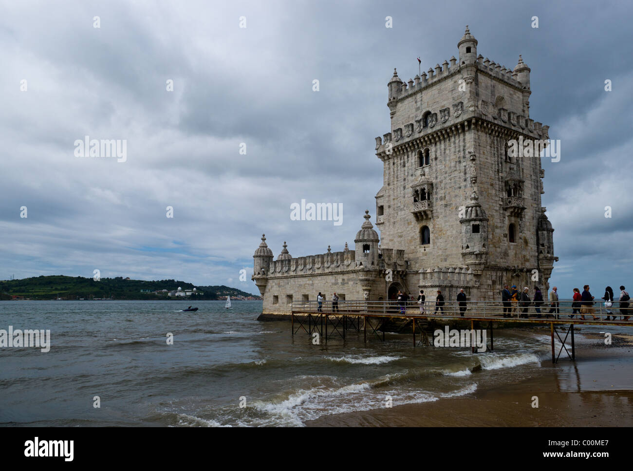 Belém Turm als UNESCO Weltkulturerbe anerkannt. Lissabon, Portugal. Stockfoto