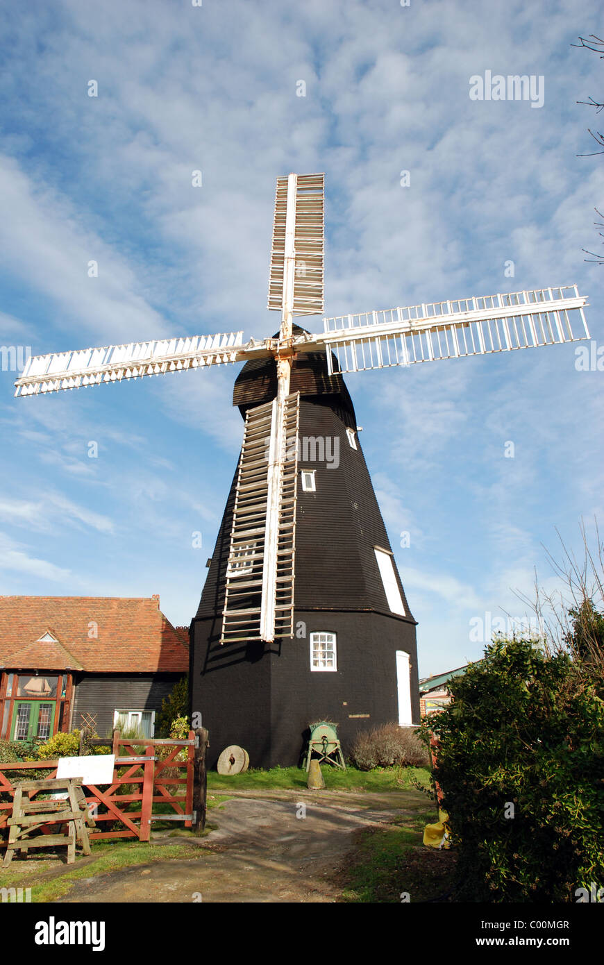 Eine funktionierende Windmühle in Sarre in Kent Stockfoto