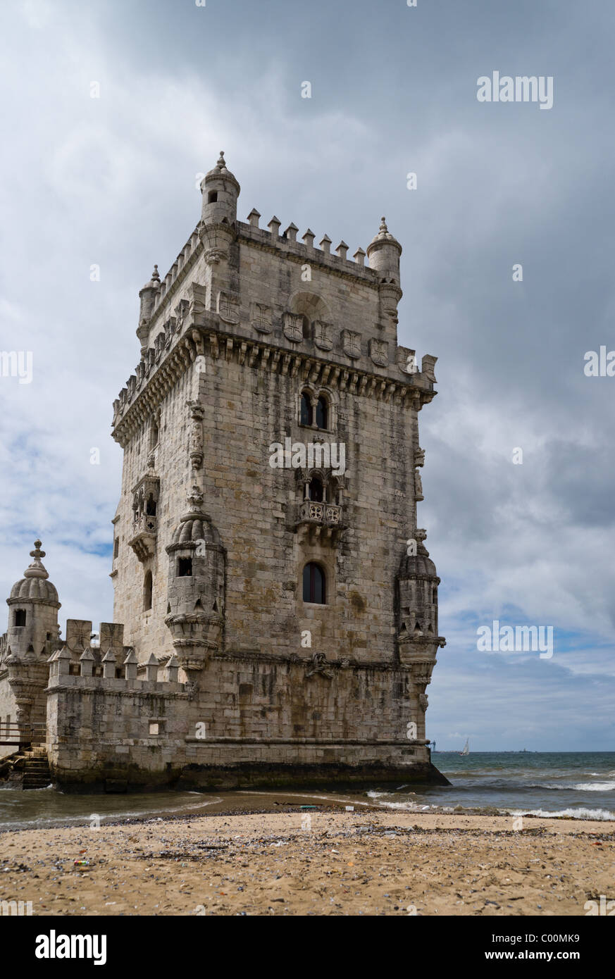 Belém Turm als UNESCO Weltkulturerbe anerkannt. Lissabon, Portugal. Stockfoto