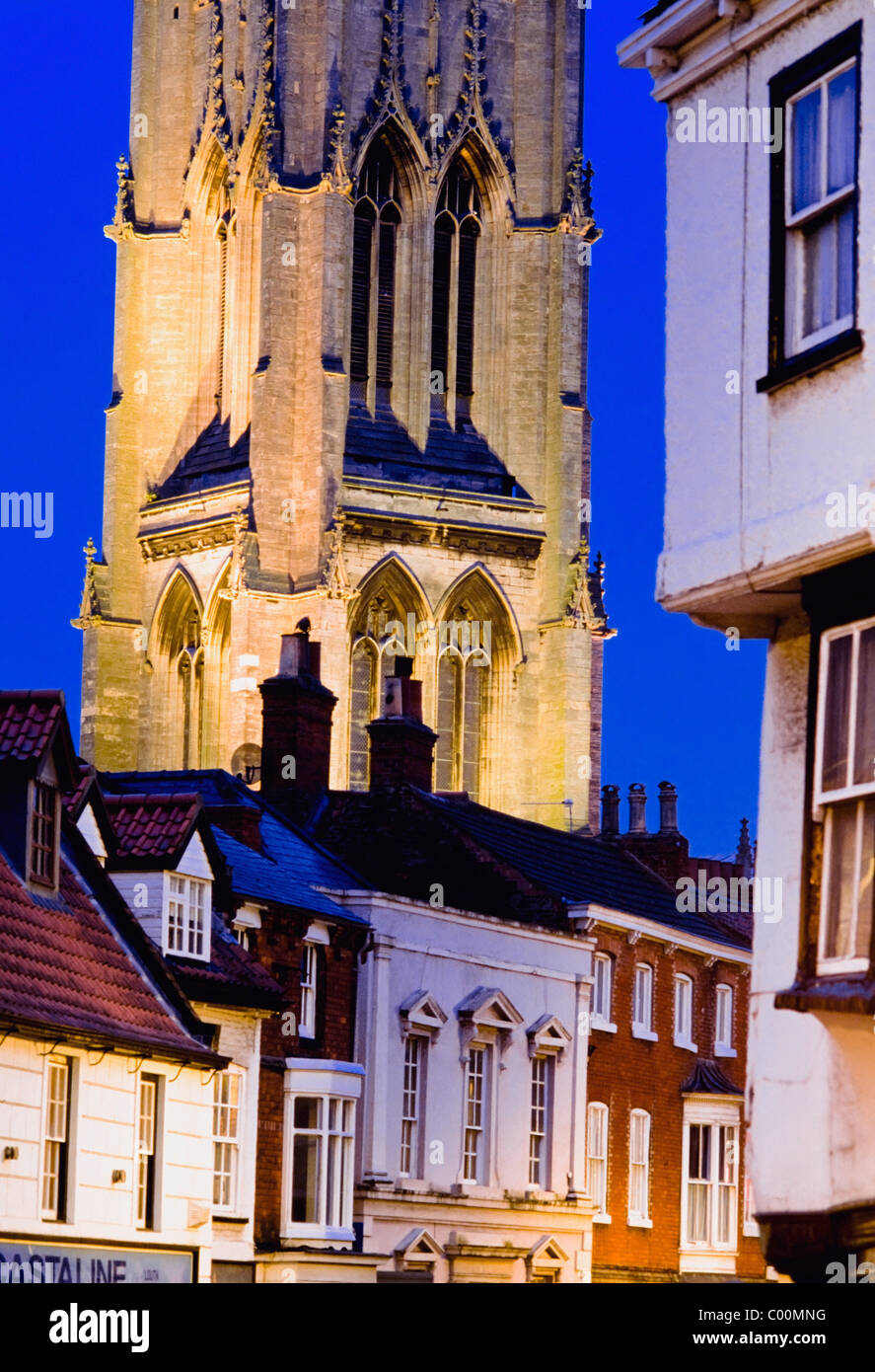 Außen auf die St.-Jakobus-Kirche in Louth Stockfoto