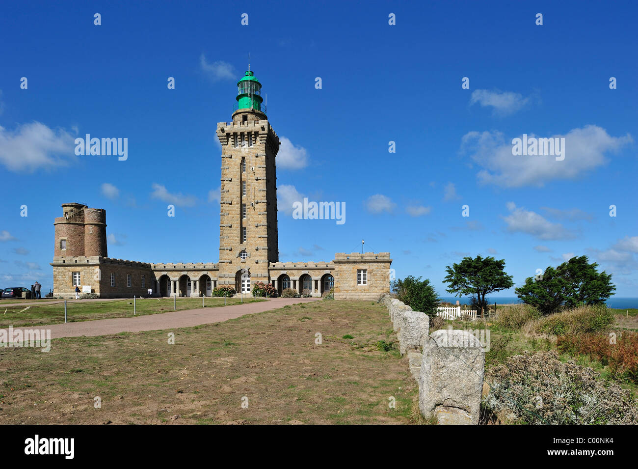 Alten und neuen Leuchtturm am Cap Fréhel, Côtes d ' Armor, Bretagne, Frankreich Stockfoto