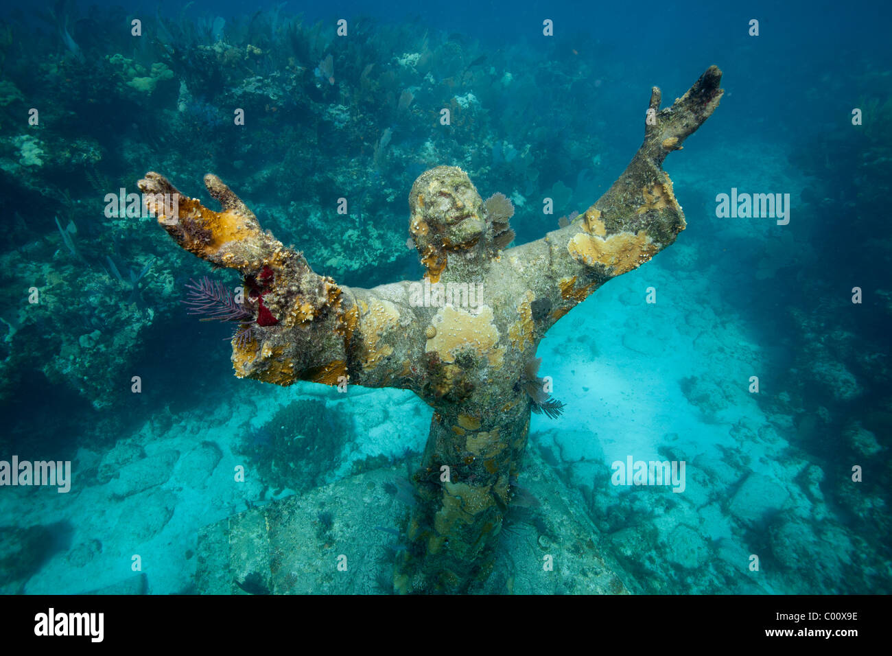 Statue von Christus des Abgrunds, Key Largo Stockfoto