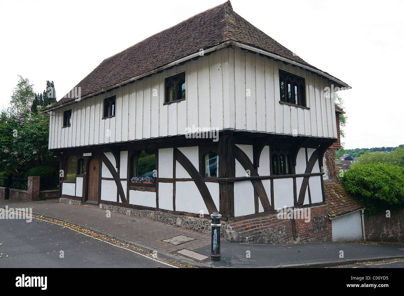 Alten authentischen Haus am Blue Ball Hill, Winchester, Hampshire, England, UK Stockfoto