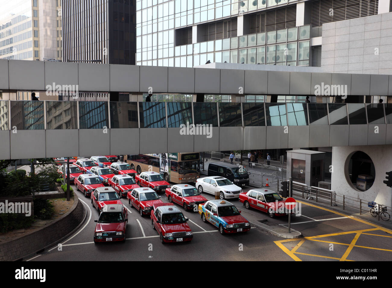 Taxi Zentrum in Hong Kong. Foto aufgenommen am 26. November 2010 Stockfoto