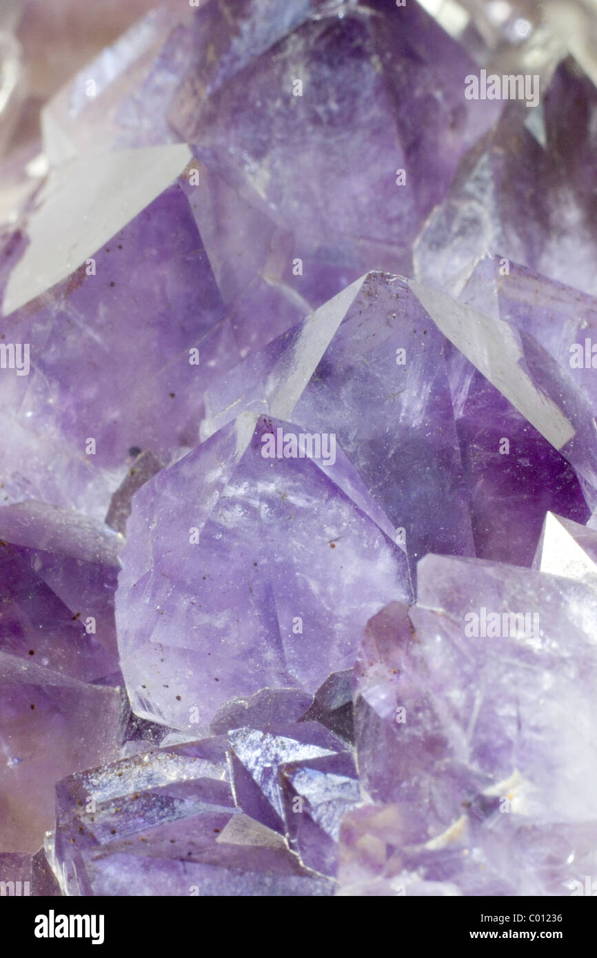 Amethyst Kristalle Stockfoto