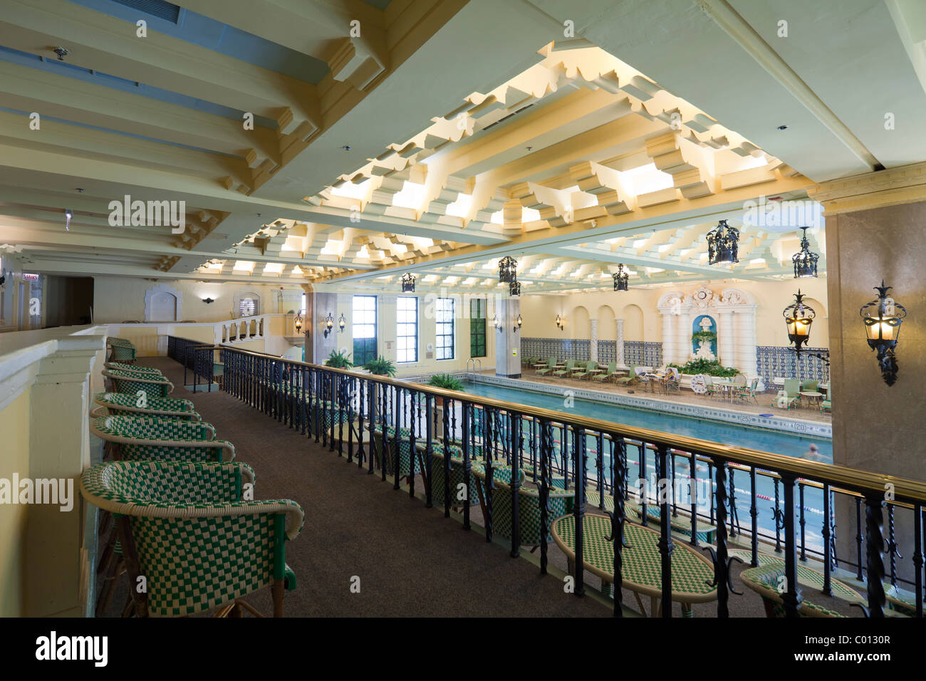 Schwimmbad, Medinah Athletic Club, jetzt das Hotel InterContinental Chicago, Illinois, USA Stockfoto