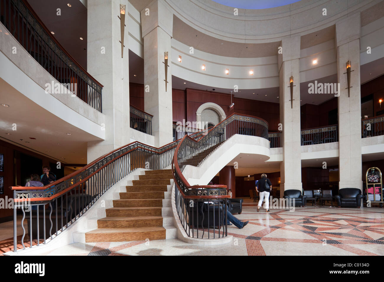 Lobby, Medinah Athletic Club, jetzt das Hotel InterContinental Chicago, Illinois, USA Stockfoto