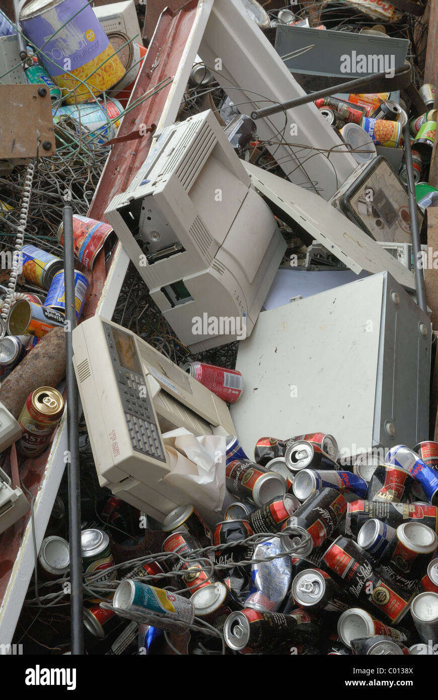 Müll gesammelt für das recycling Stockfoto