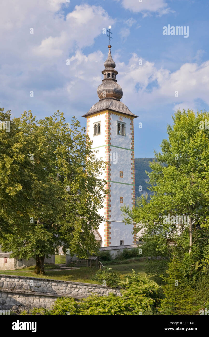 Johanneskirche, Bohinj, Slowenien, Europa Stockfoto