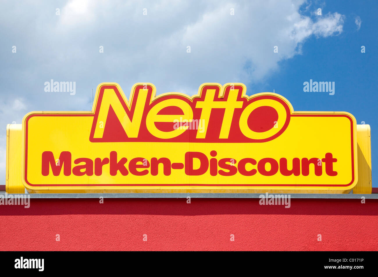 Logo der Rabatt Nahrung speichern Netto, Heideck, Bayern, Deutschland, Europa Stockfoto