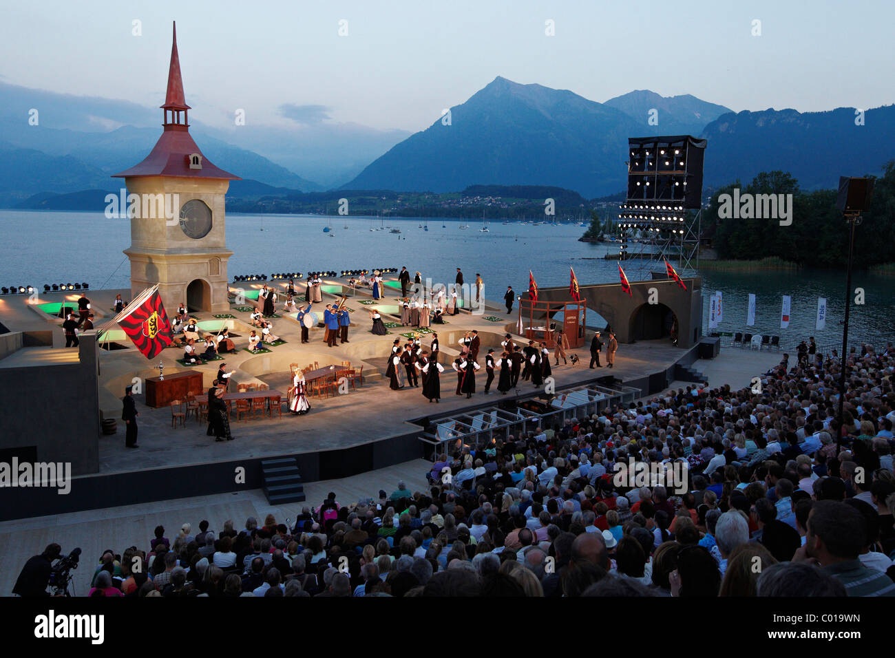 Festival auf Gemeinsamkeiten, Daellebach Kari - das Musical, Thun-Festival, Thun, Kanton Bern, Schweiz, Europa Stockfoto