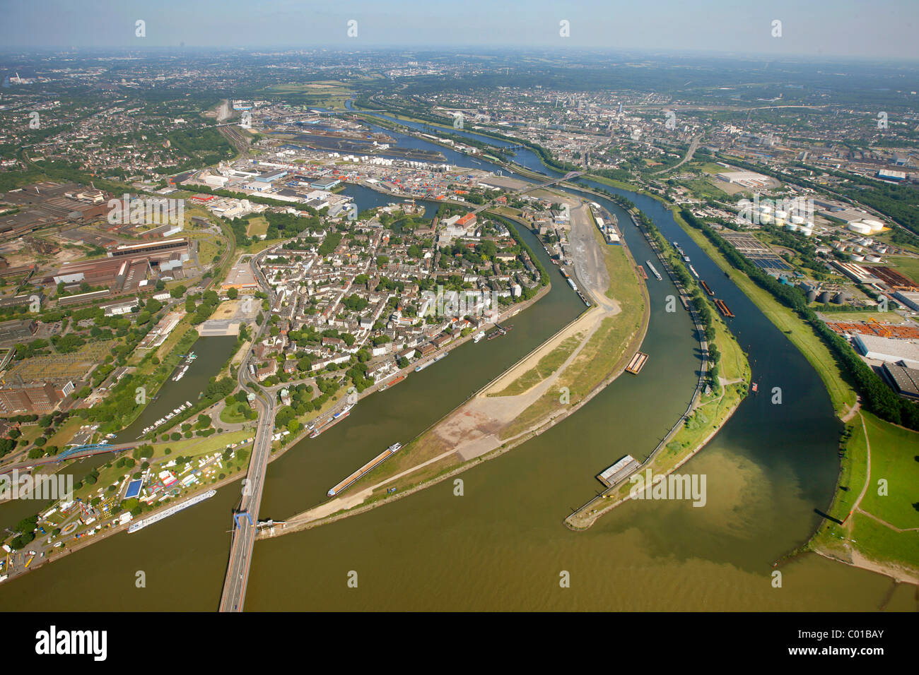 Duisburger Hafen, Duisport, Duisburg, Ruhrgebiet, Nordrhein-Westfalen, Deutschland, Europa Stockfoto