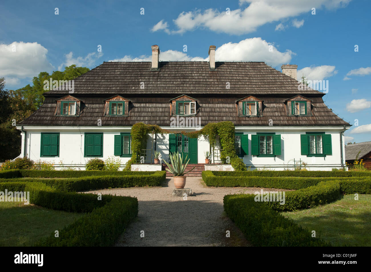 Herrenhaus in Janowiec (Lubelskie) Poland.Manor wurde im 18. Jahrhundert erbaut, und es ist typisch für die Architektur. Stockfoto