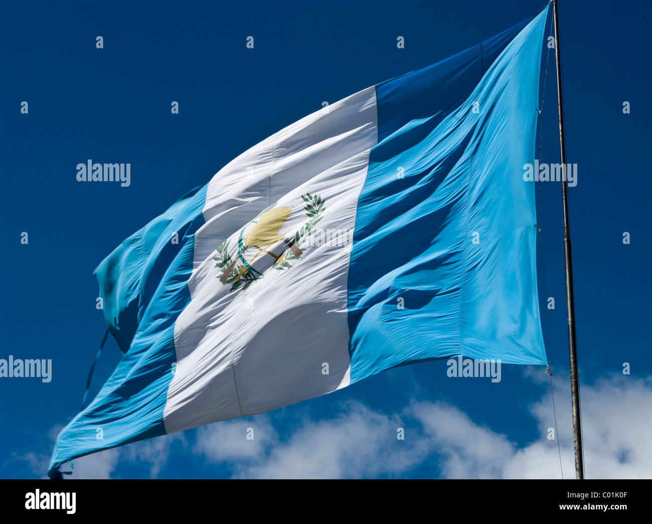Guatemala. Die Nationalflagge. Stockfoto
