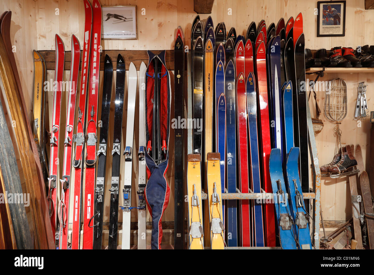 Alten Himmel, Markus Wasmeier Bauernhof und Wintersport Museum, Schliersee, Upper Bavaria, Bavaria, Germany, Europa Stockfoto