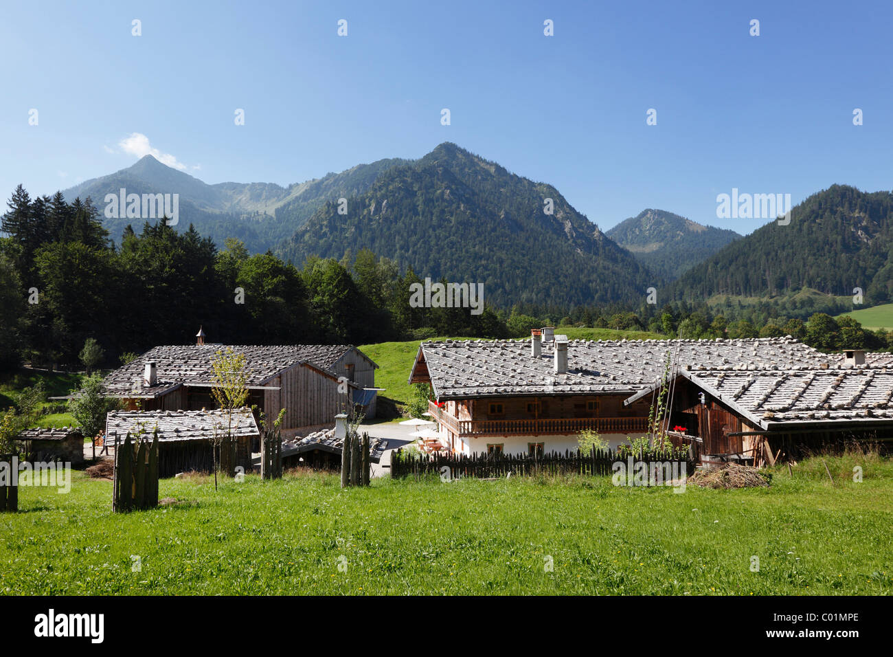 Museumsdorf, Markus Wasmeier Bauernhof und Wintersport Museum, Schliersee, Upper Bavaria, Bavaria, Germany, Europa Stockfoto