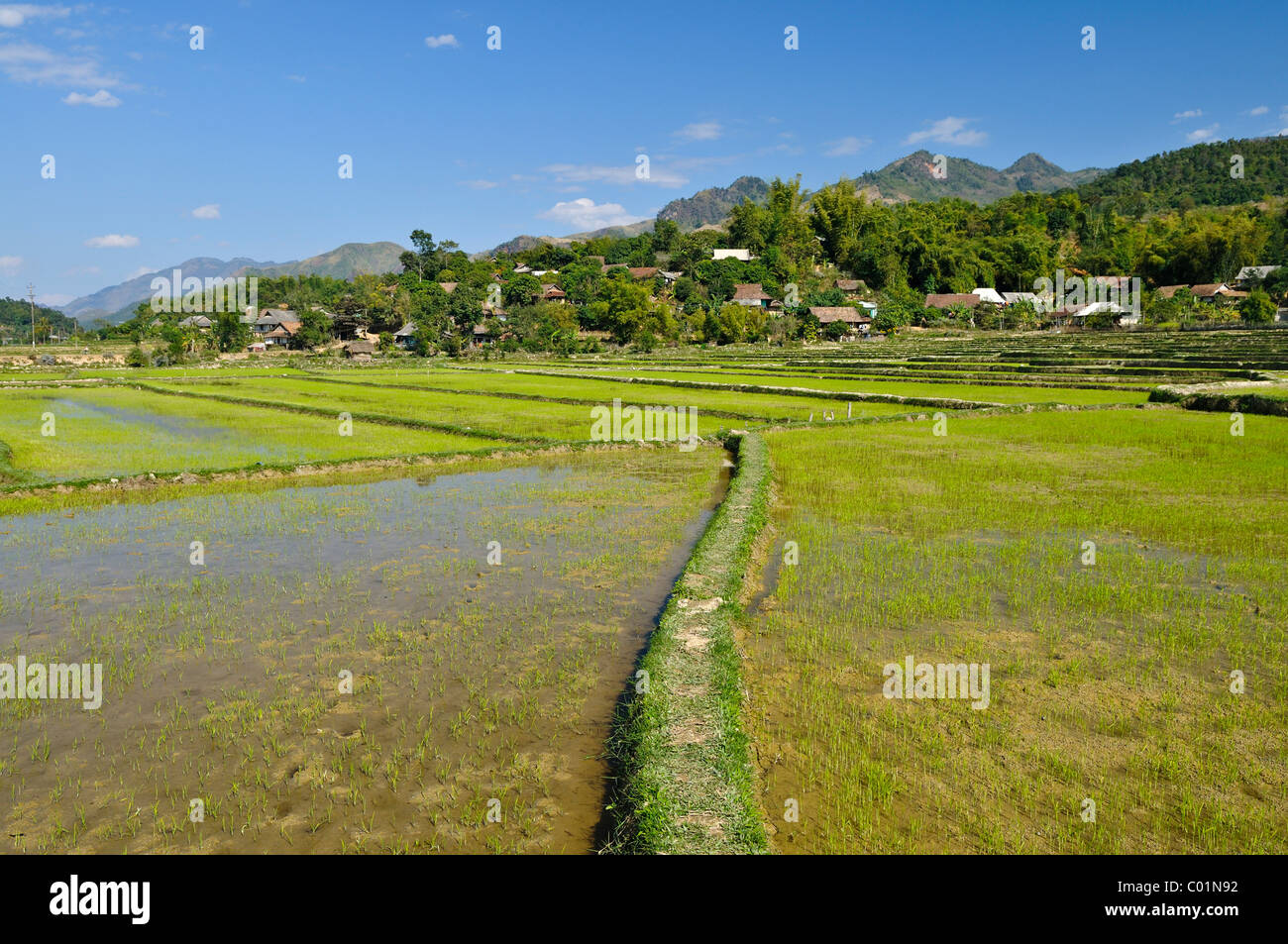 Mai Chau Tal, Vietnam, Asien Stockfoto