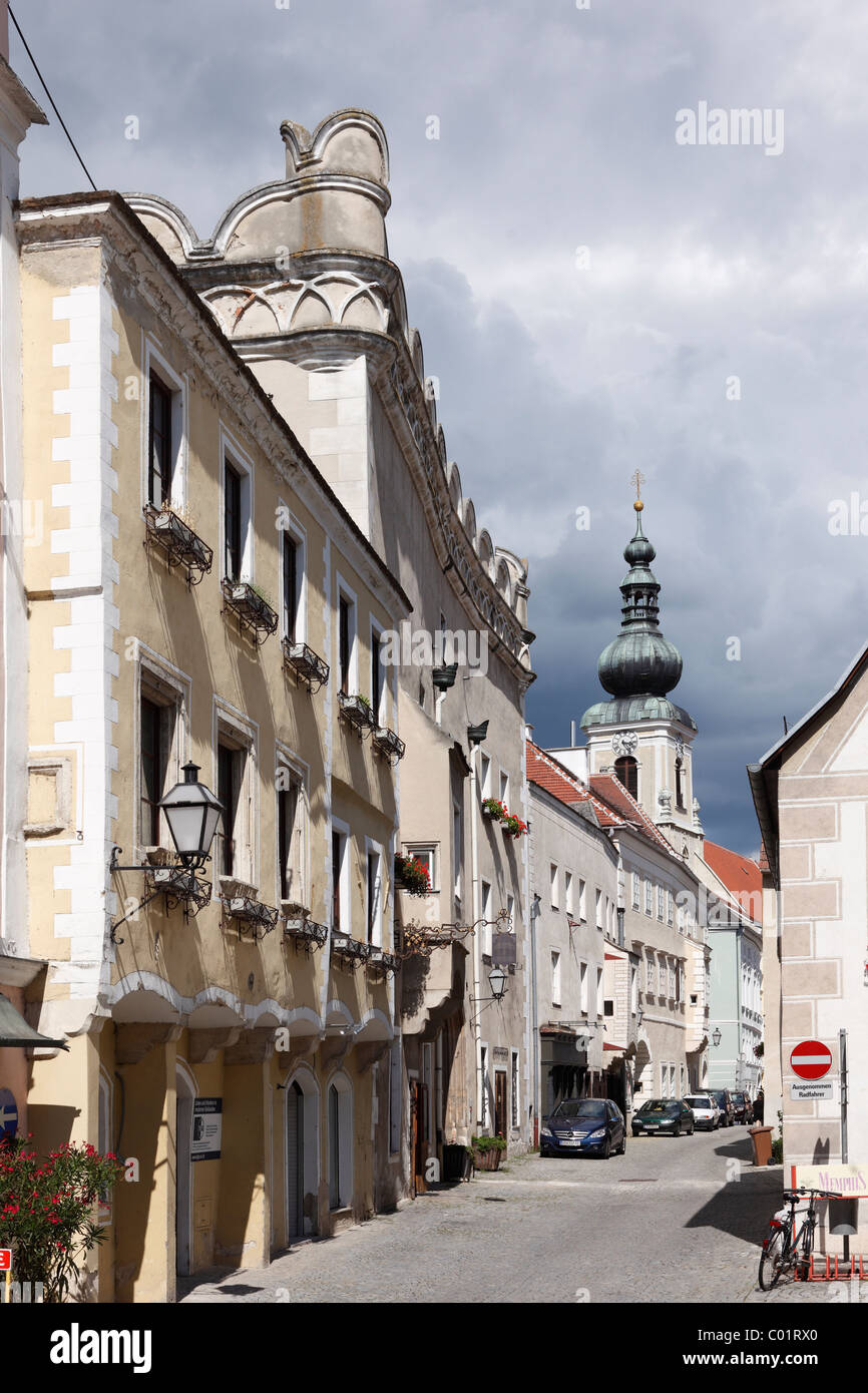 Steiner Landstraße Straße, Stein, Wachau Valley, Region Waldviertel, Niederösterreich, Österreich Stockfoto