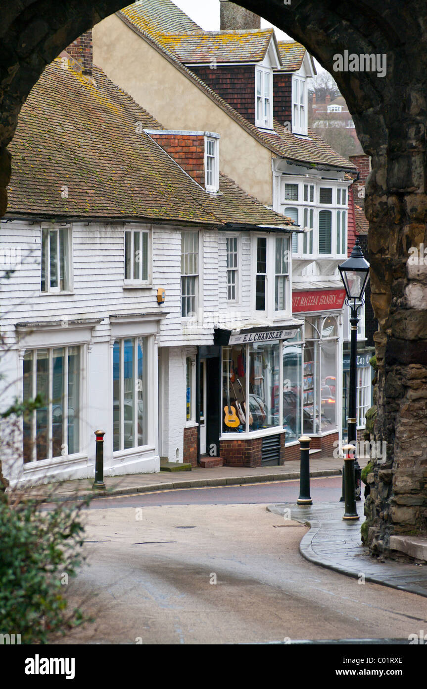 Blick durch das Landtor Roggen East Sussex in England Stockfoto