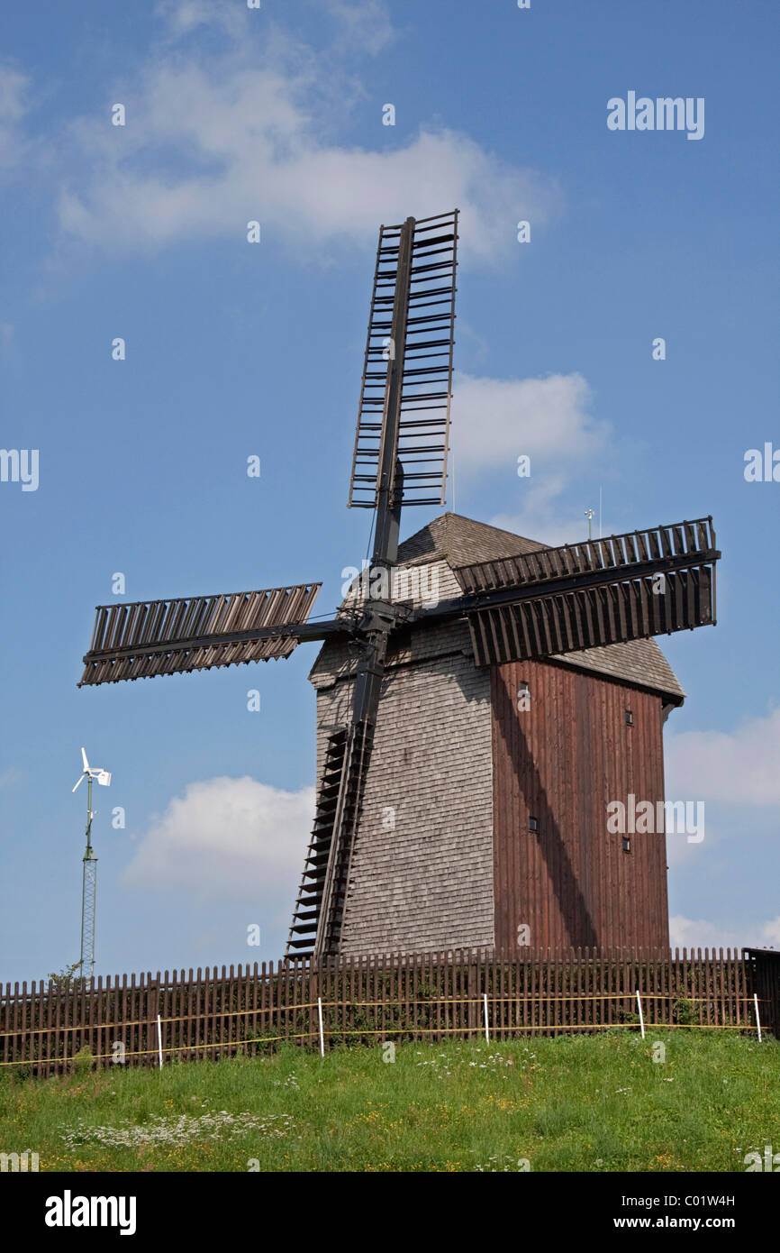 Bockwindmühle, Windmühle, Marzahn, Berlin, Deutschland, Europa Stockfoto