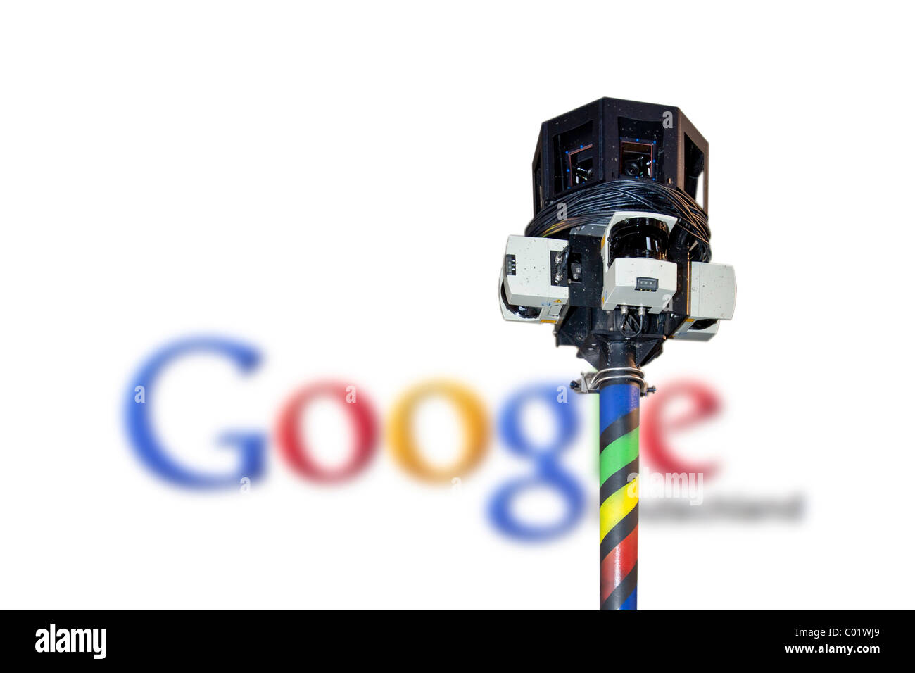 Google Street View, spezielle Kamera Foto Straßen und Häuser Stockfoto