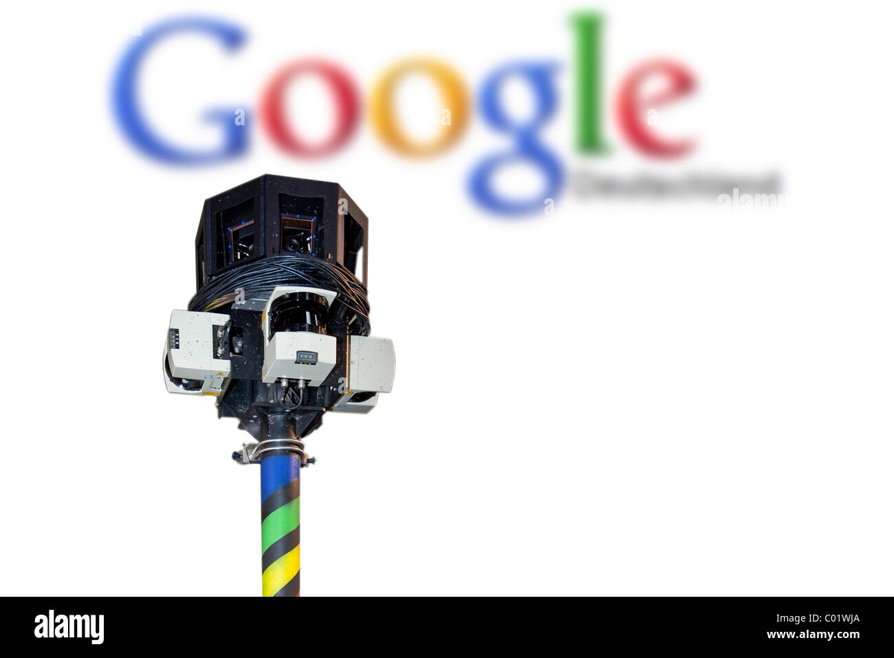 Google Street View, spezielle Kamera Foto Straßen und Häuser Stockfoto