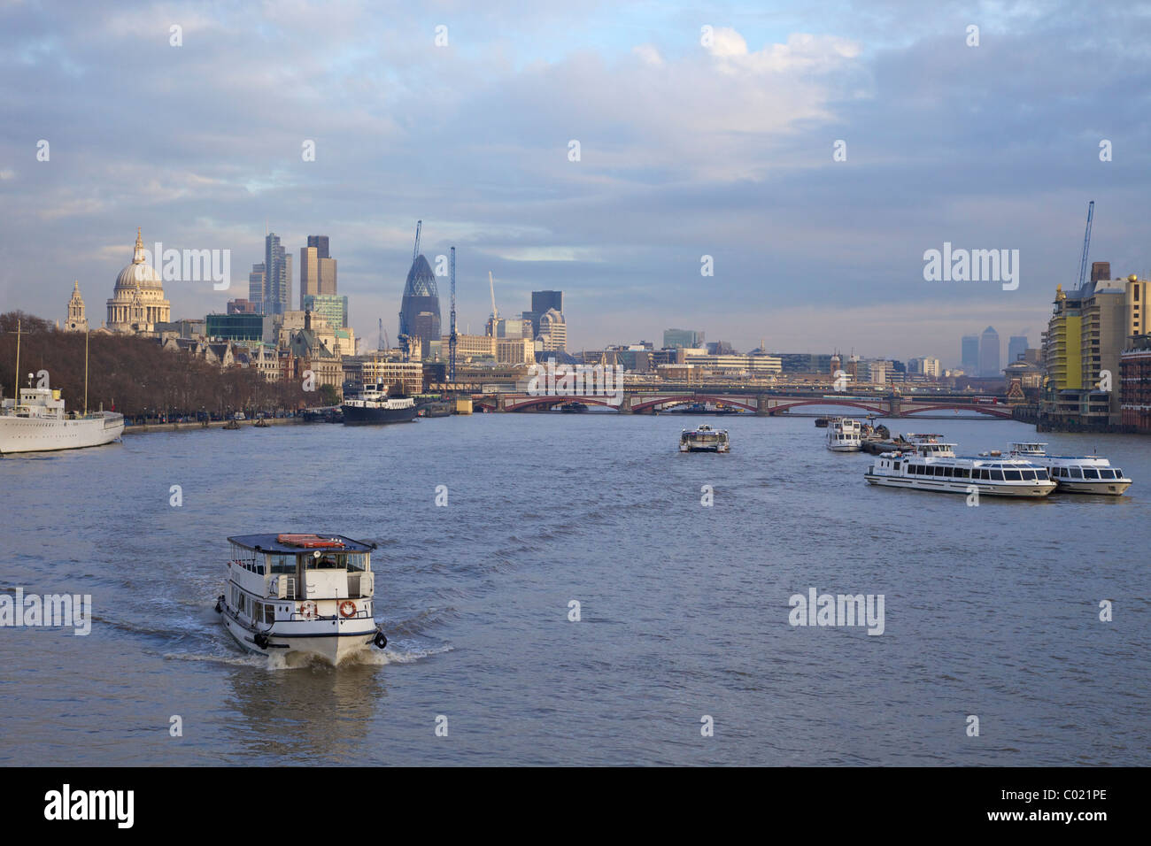 Blick, Blick nach Osten zur St. Pauls Cathedral von Waterloo Bridge, London, England, UK, Deutschland, GB, Großbritannien, Stockfoto