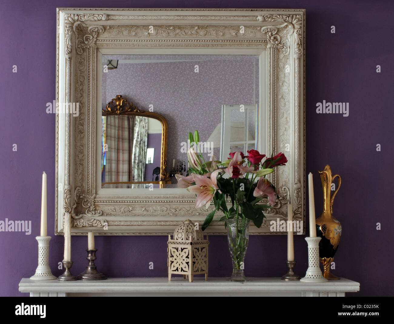 Spiegel, Regency, Interieur, Dekoration Stockfoto