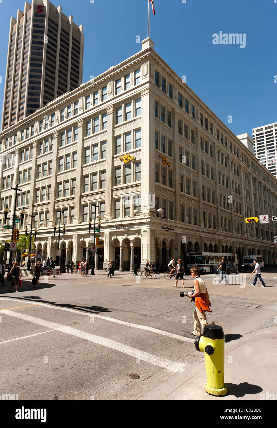 Die Bucht unternehmen Gebäude im Stadtzentrum von Calgary, Kanada Stockfoto
