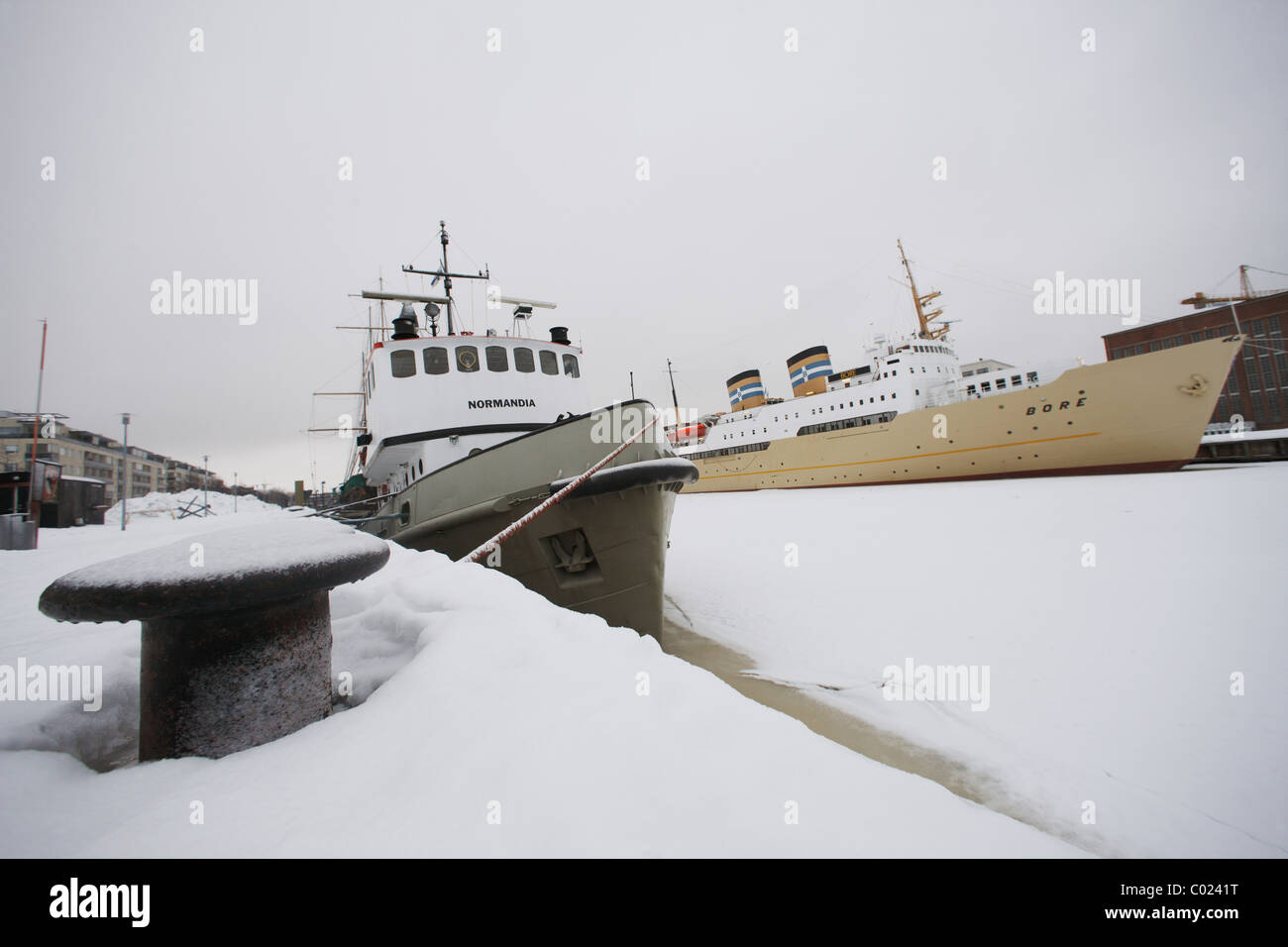 Finnland, Turku, 20110204, Fluss Aurajoki © Gerhard Leber Stockfoto