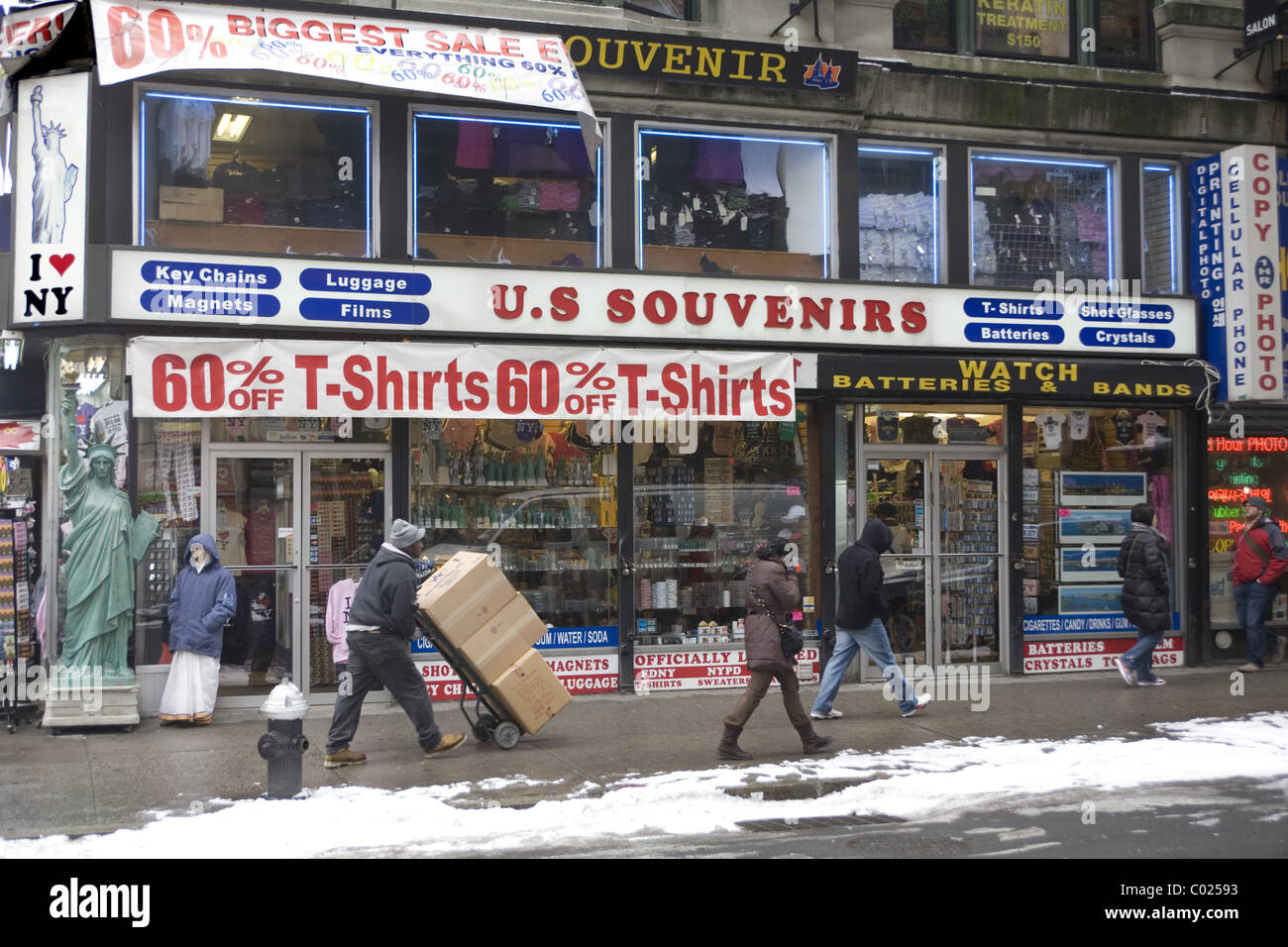 5th Avenue und der 32nd Street, New York City Stockfoto