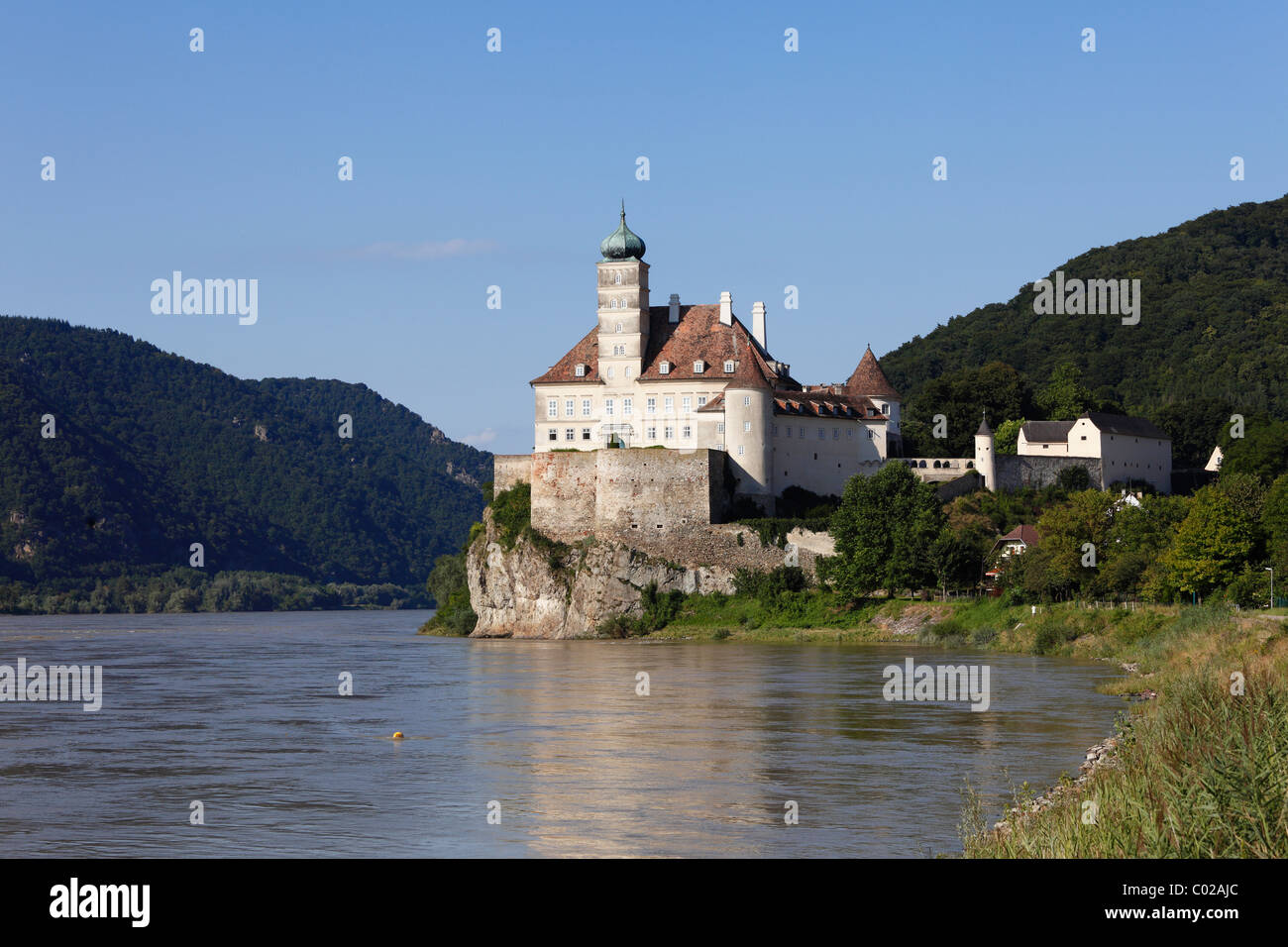 Schloss Schoenbuehel Palast auf der Donau, Wachau, Mostviertel, senken, Austria, Österreich, Europa Stockfoto
