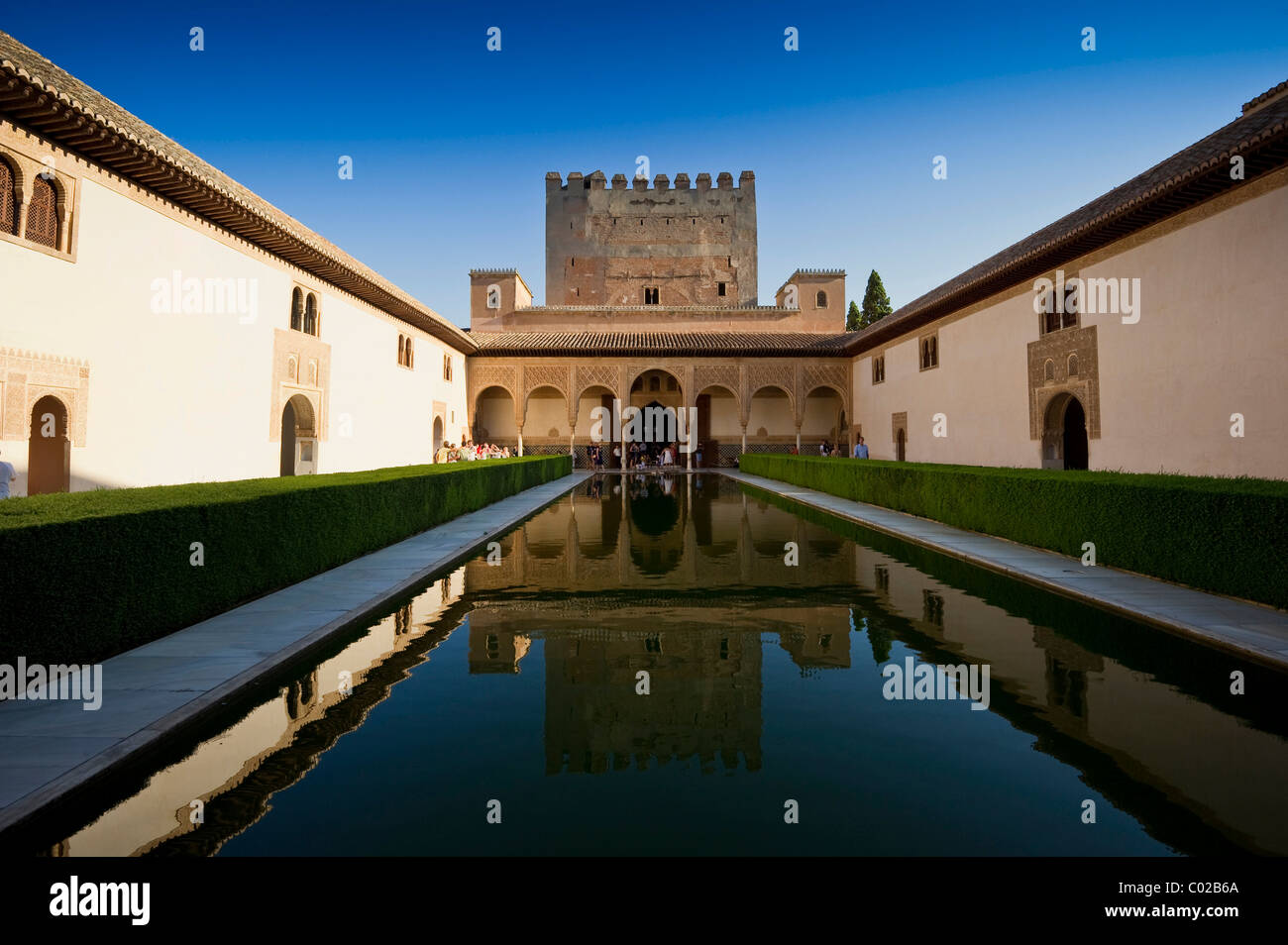 Patio de Los Mapuches, Alhambra, Granada, Andalusien, Spanien, Europa Stockfoto