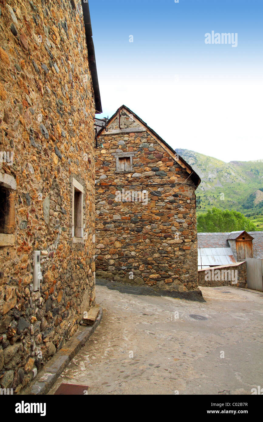 Sallent de Gallego Pyrenäen Steindorf Huesca Aragon Spanien Stockfoto