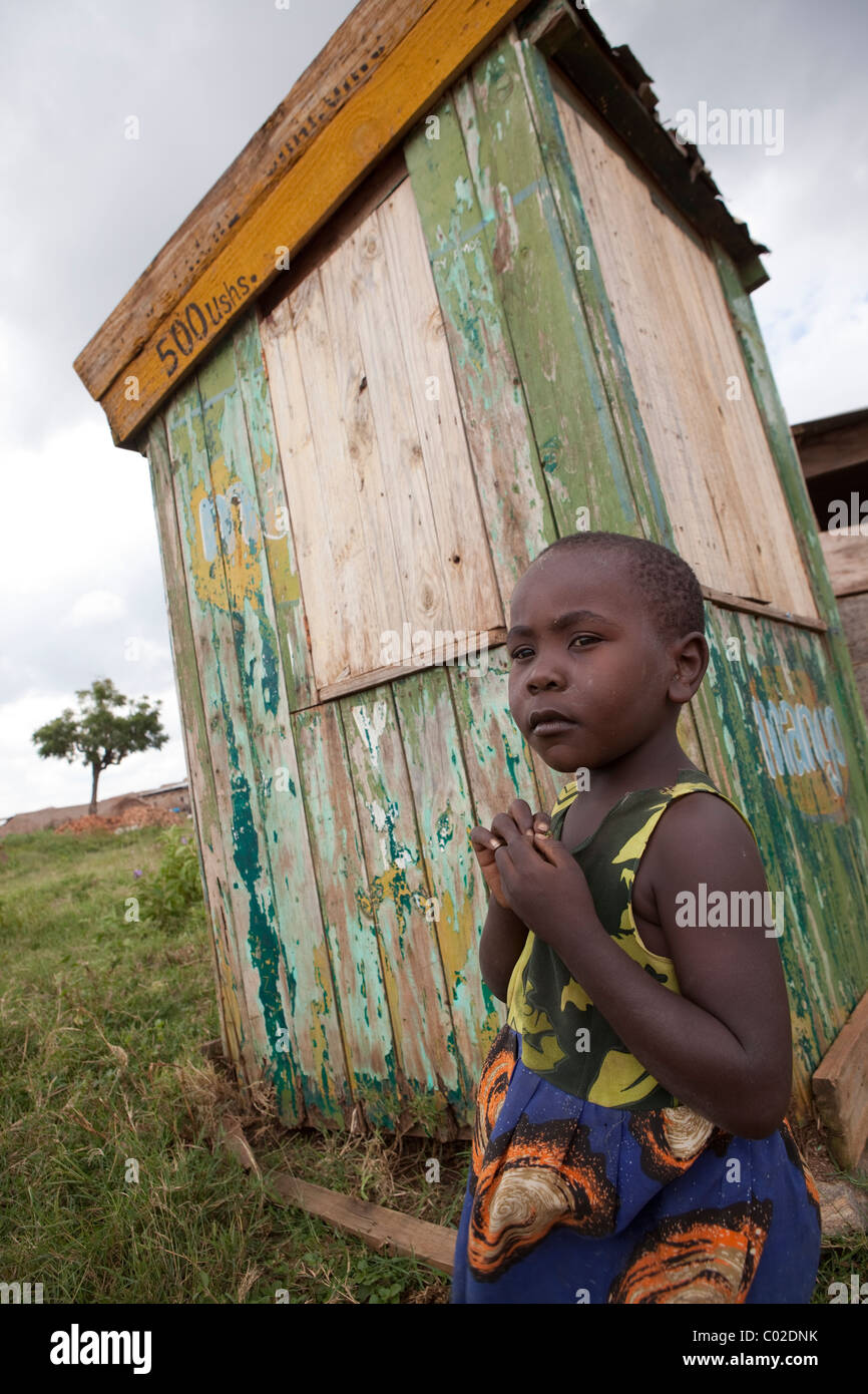 Porträt eines jungen Mädchens in Amuria, Nord-Uganda, Ostafrika. Stockfoto