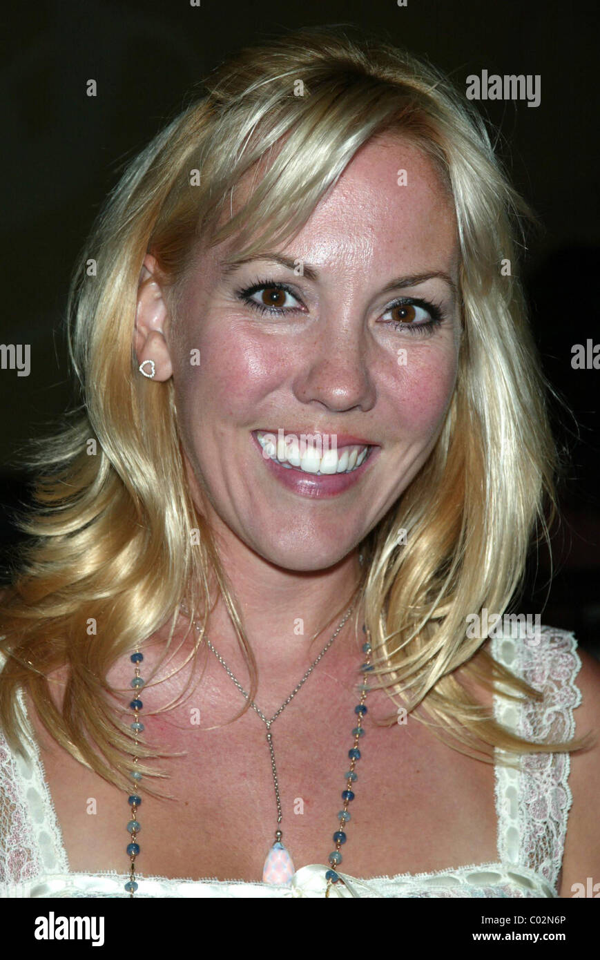 Heather Harlan-Randall, Tony Randall Witwe nach Party für die Off-Broadway-Spiel "Iphigenie 2.0" am Eröffnungsabend der Stockfoto