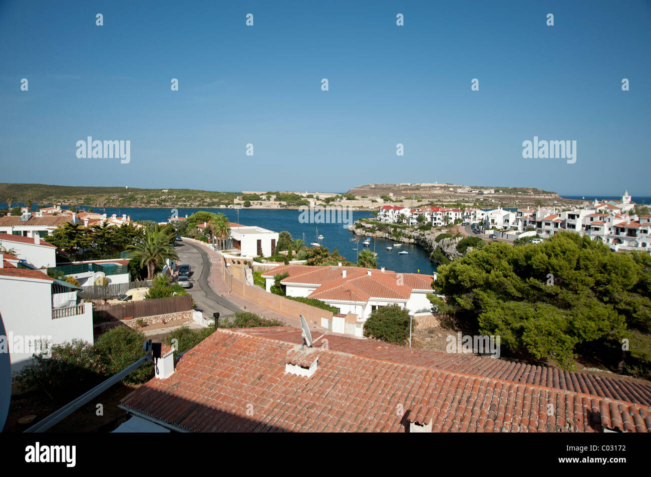 Santa Ana-Dorf in der Nähe von Calas Fonts Menorca Spanien Stockfoto