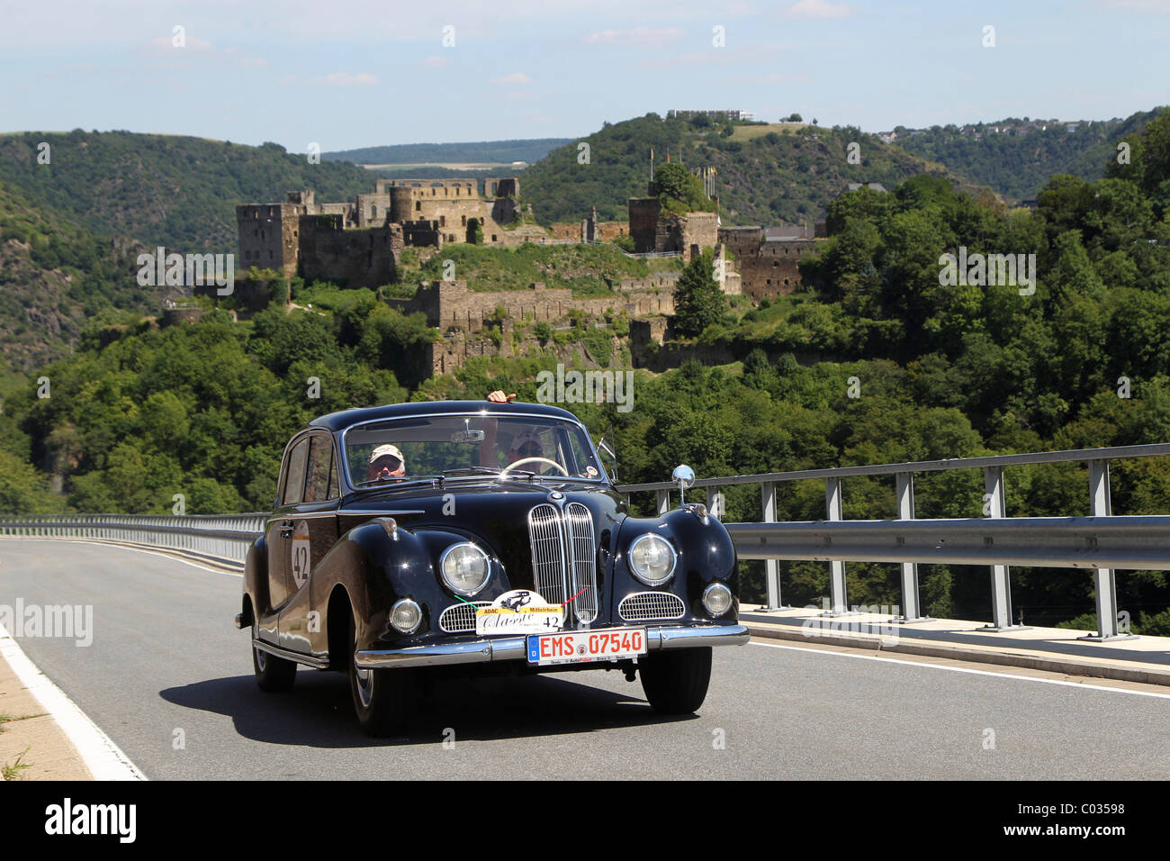 Oldtimer-Rallye ADAC Mittelrhein-Classic 2010, BMW 501, St. Goar, Rheinland-Pfalz, Deutschland, Europa Stockfoto