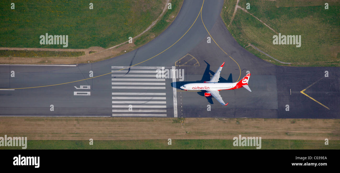 Luftaufnahme, Flughafen Paderborn-Lippstadt, Bueren, North Rhine-Westphalia, Deutschland, Europa Stockfoto