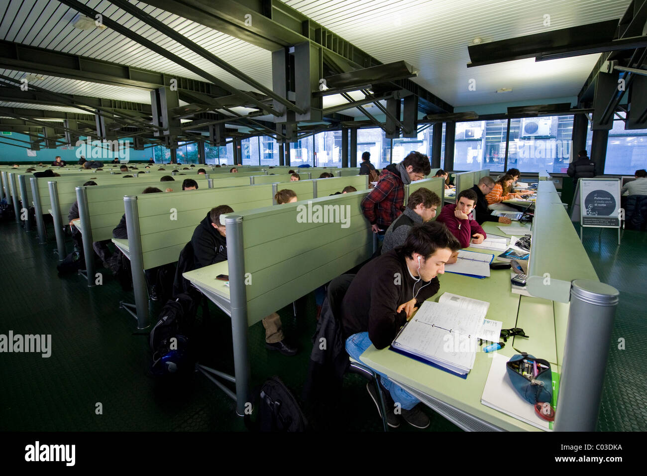 Klassenzimmer zu studieren, Fakultät für Ingenieurwissenschaften, Polytechnic University, Mailand, Italien Stockfoto