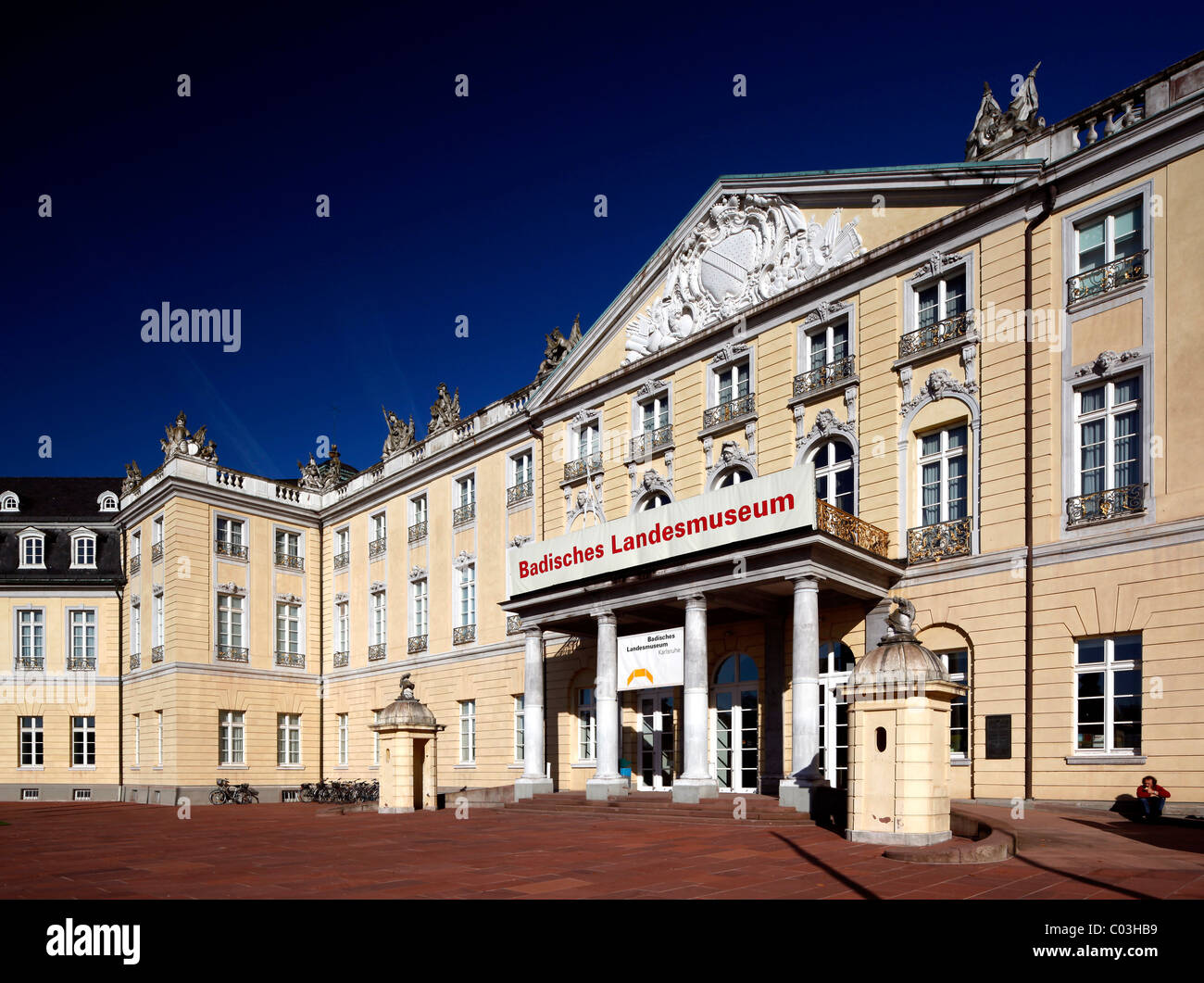 Schloss Karlsruhe Schloss, Karlsruhe, Baden-Württemberg, Deutschland, Europa Stockfoto