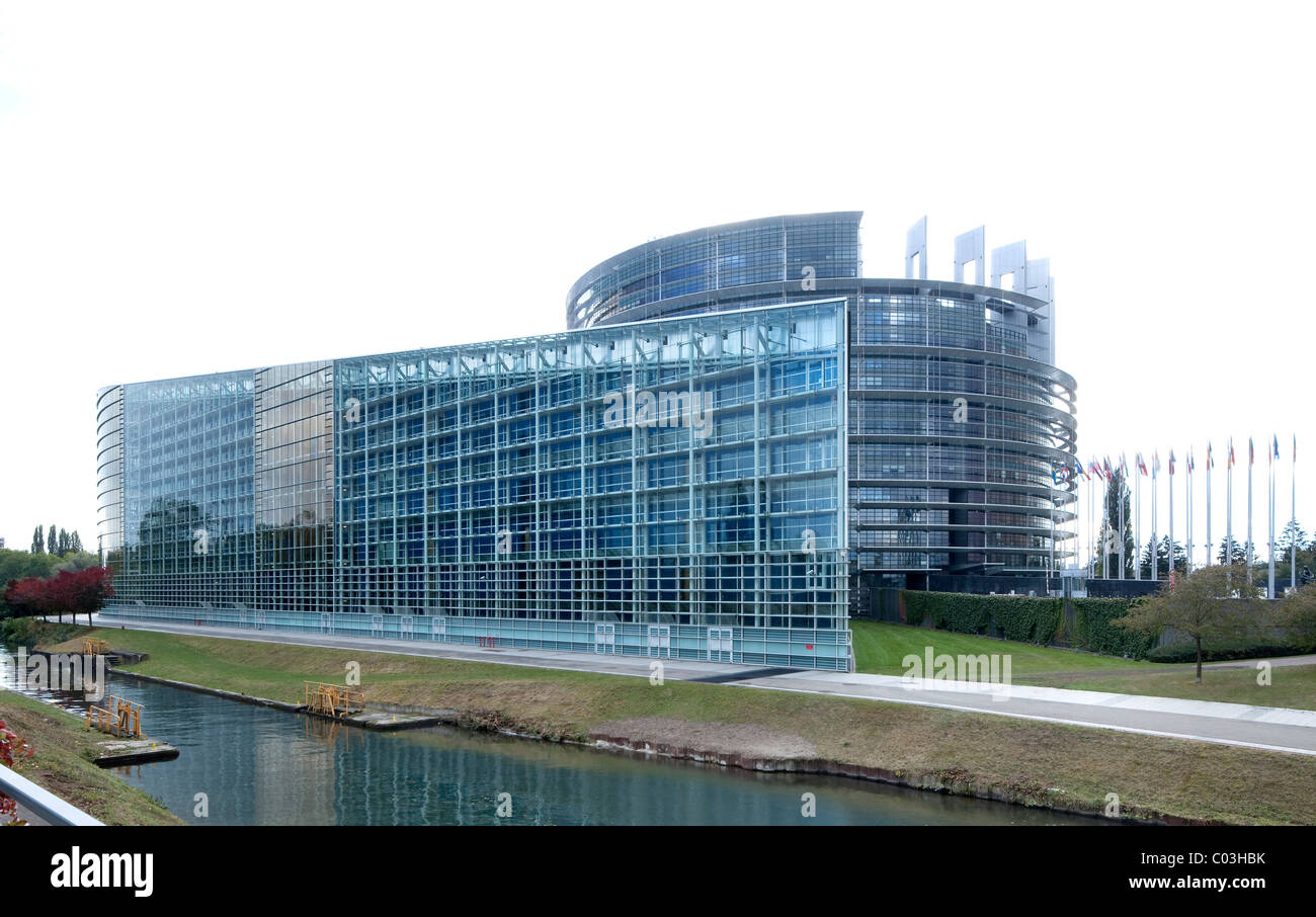 Europäischen Parlament, Straßburg, Elsass, Frankreich, Europa Stockfoto