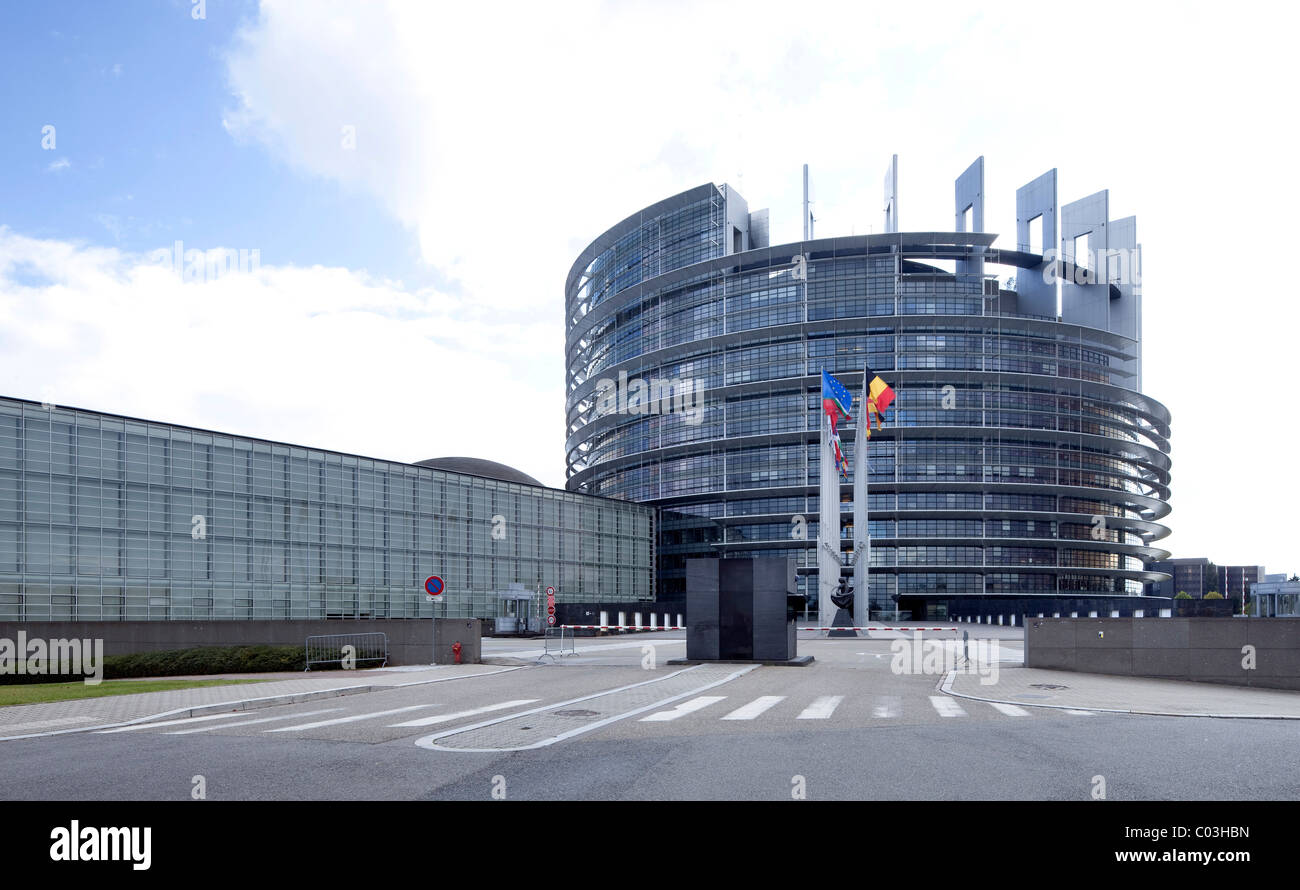 Europäischen Parlament, Straßburg, Elsass, Frankreich, Europa Stockfoto