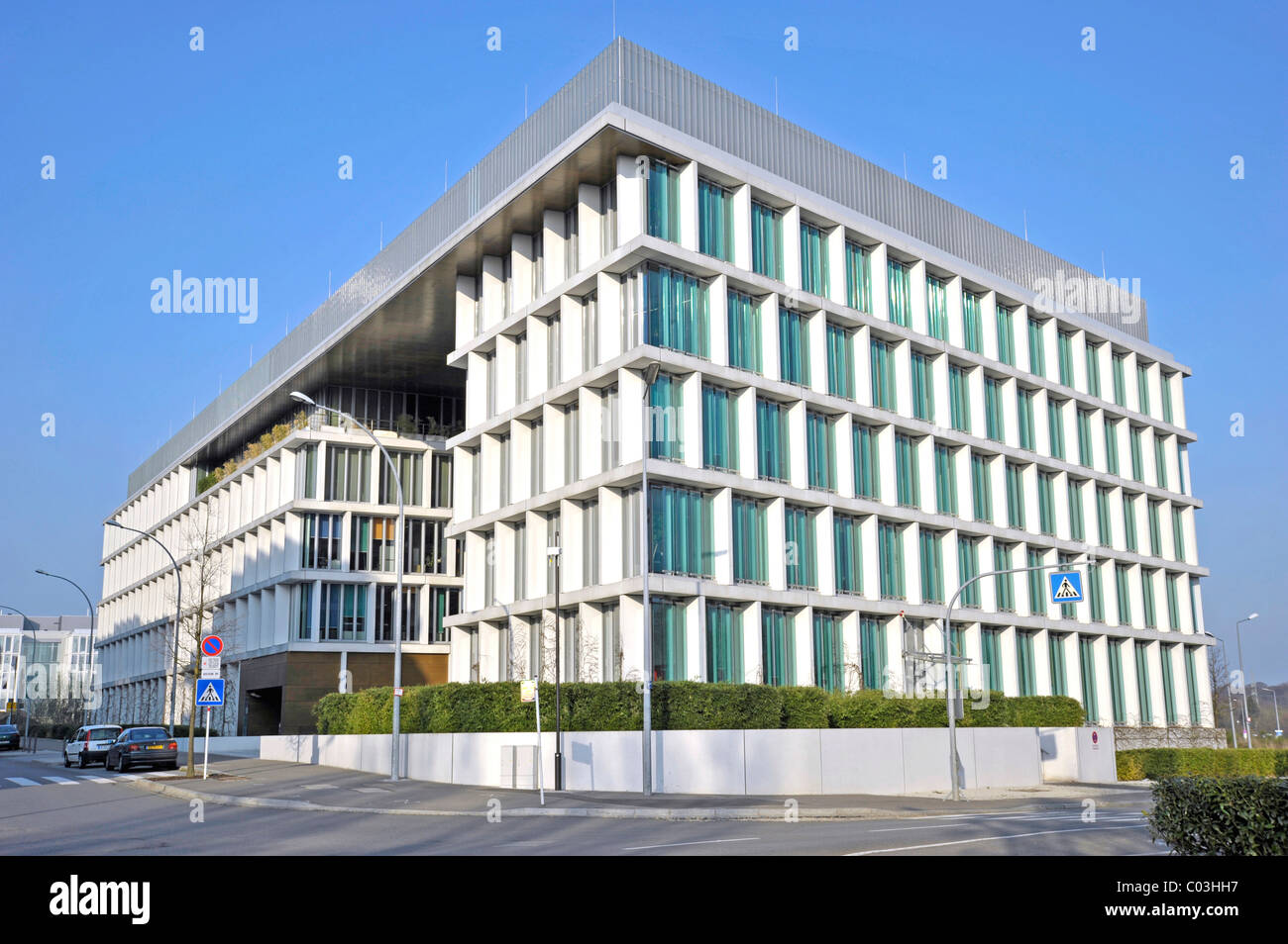 Commerzbank, Aufbau, Rue Edward Steichen Straße, Viertel Kirchberg, Luxemburg-Stadt Europas Stockfoto
